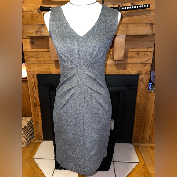 The Limited Dresses The Limited Charcoal Gray Dress Cinched Waist